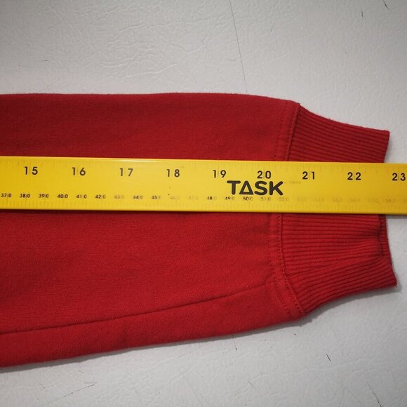 Gap Ladies Size Large Red Fleece Lined Round Neck Straight Fit Sweat Top - Picture 12 of 14